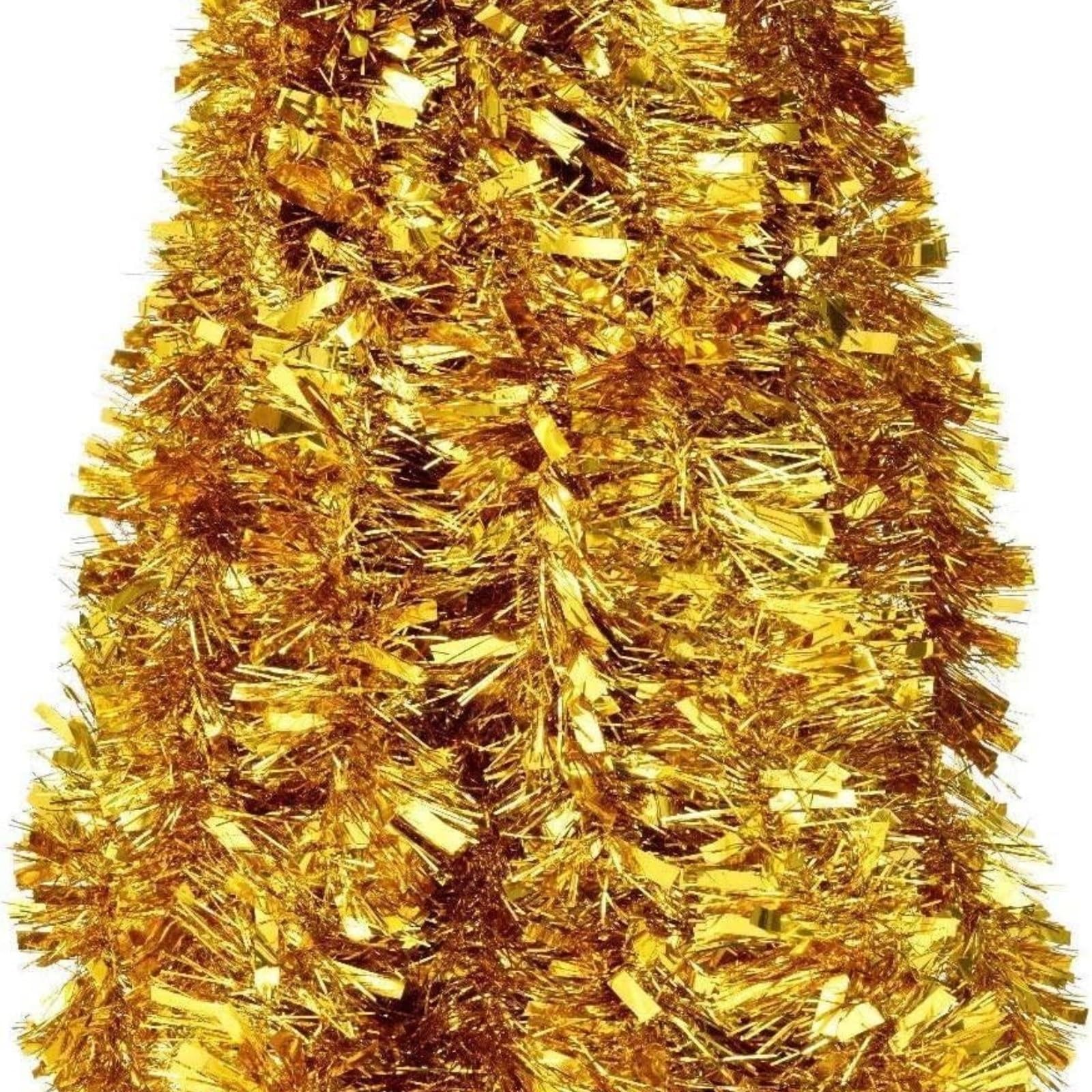Lametta Weihnachtsbaum 5-teilige Weihnachts-Lametta-Girlande for Aufhängen Als Weihnachtsbaumdekoration for Hochzeiten Girlande Weihnachten(Gold,15M)