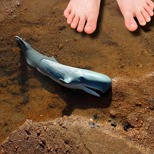 Miniatura 2 de Safari Ltd. Figura de ballena espermática – Figura detallada de modelo de plástico de 8.5 pulgadas – Divertido juguete educativo para niños, niñas y