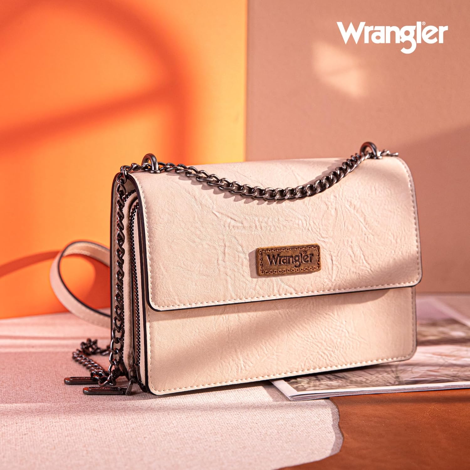 Wrangler Flap Crossbody Purse for Women Shoulder Bag Vintage Wallets with Chain Strap - Image 3