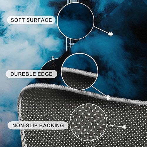 Miniatura 79 de Alfombra de instrumentos musicales – Alfombras de 4 x 5 pies para sala de estar, alfombra de área musical, alfombra de área musical, alfombra