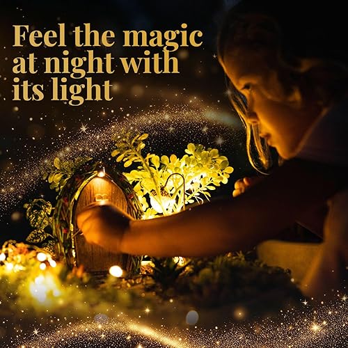 Miniatura 3 de Puerta y ventana de hadas con luz, puertas de hadas para árboles al aire libre, puerta de hadas, kit de casa de hadas, decoración de jardín de