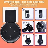 Vista 5 de Echo Dot Soporte de pared para 3ª generación, accesorios de ahorro de espacio, altavoces inteligentes para el hogar, accesorios inteligentes Echo