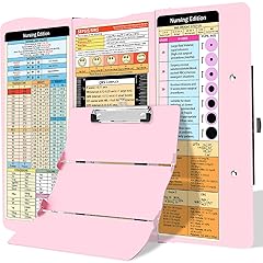 Nursing Clipboard Foldable Clipboard Medical: Edition Cheat Sheets Aluminum 3 Layers Foldable Clipboards Nursing Pocket Size Profile Clip Nurse Clipboards Notepad for Nurses Students and Doctors