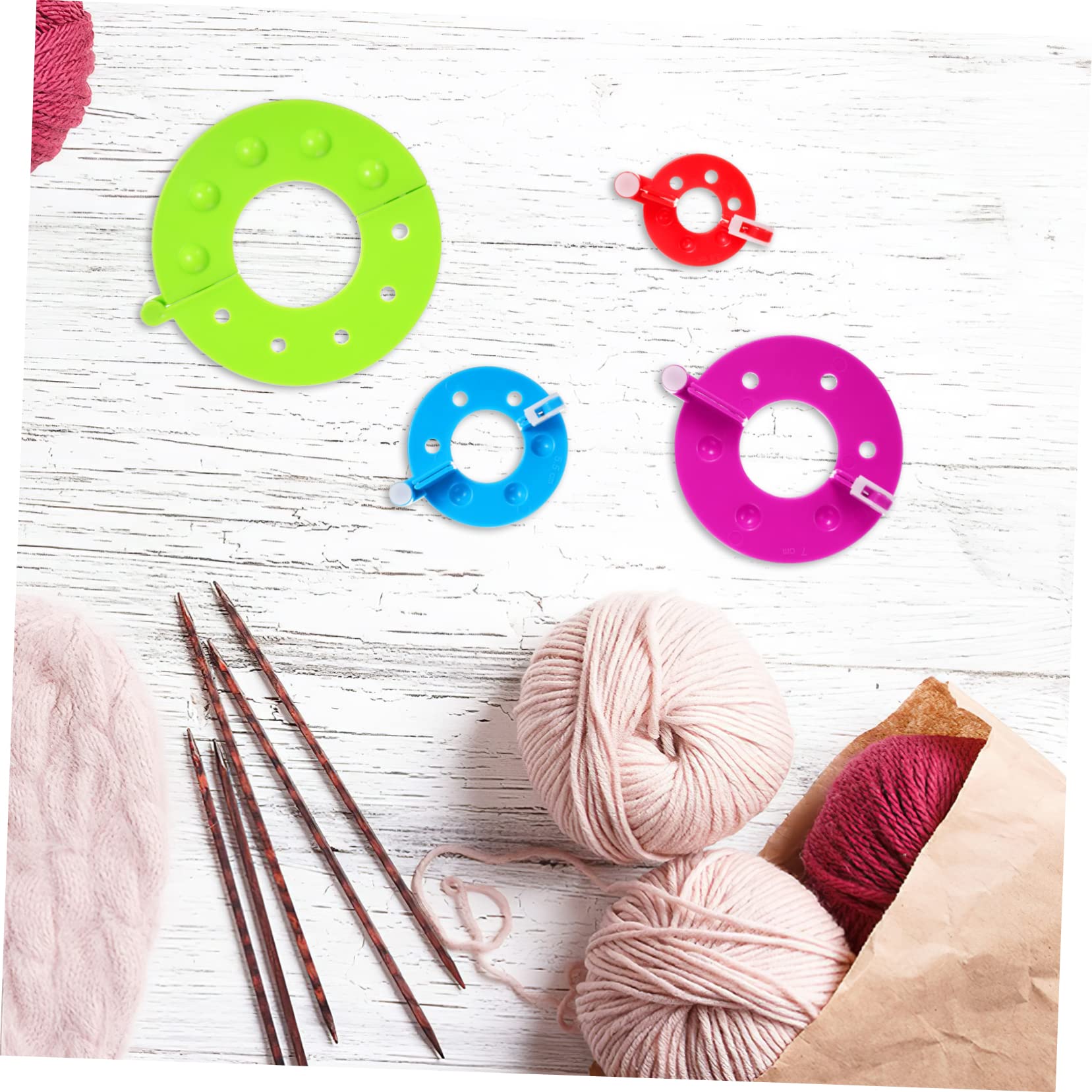 jojofuny 3 Sätze Teiliges Pompon Maker Praktische Bastelwerkzeuge Für Erwachsene DIY Pompon Herstellung Für Projekte Und Handarbeiten 8 Stücke * 3