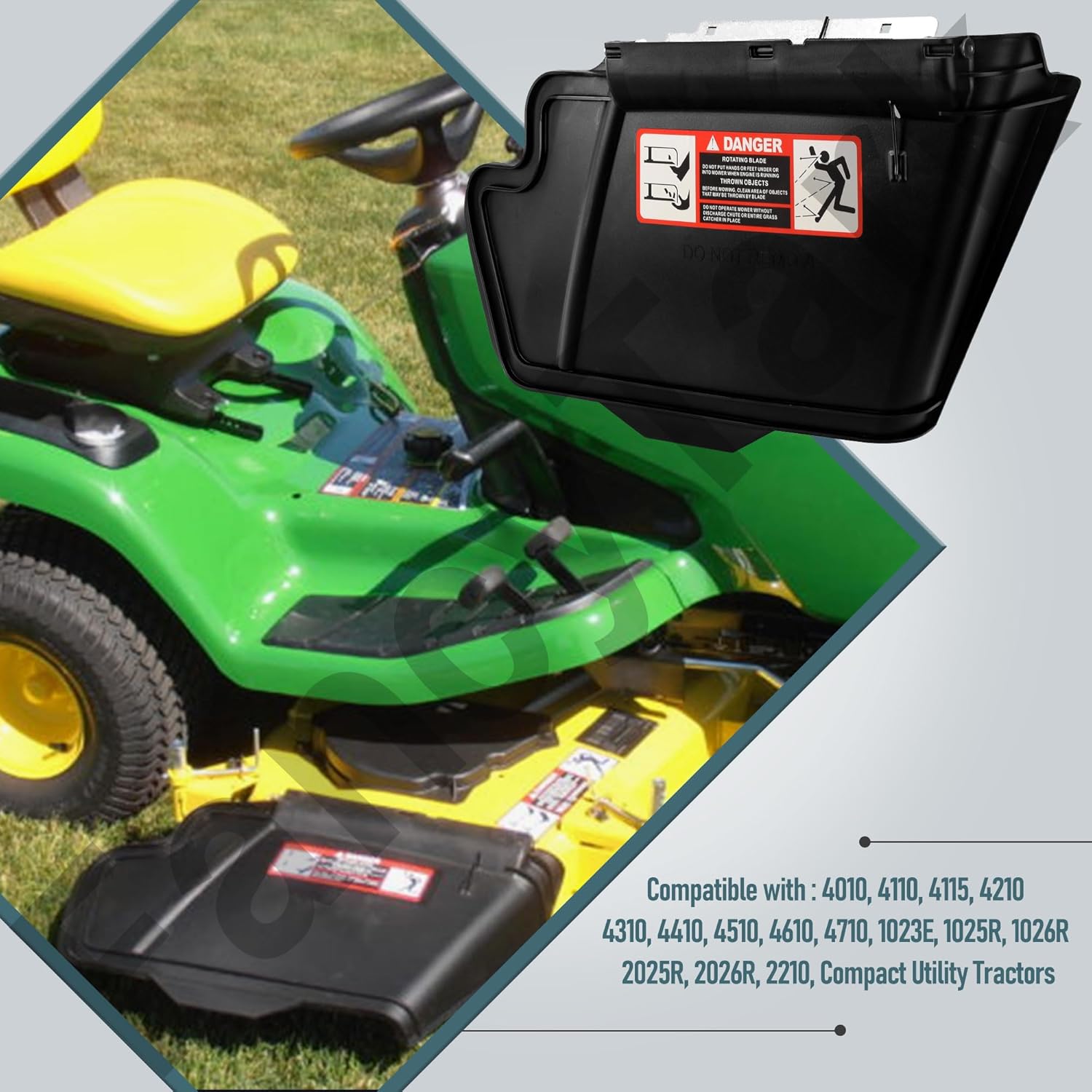 TCA16388 Discharge Chute Kit Compatible with Jo-hn Deere X300, X304, X320, Z355E, Z355R, Z375R, GT225, GT235, GT235E, 54C, 54D, 48C, 62D Lawn Tractors