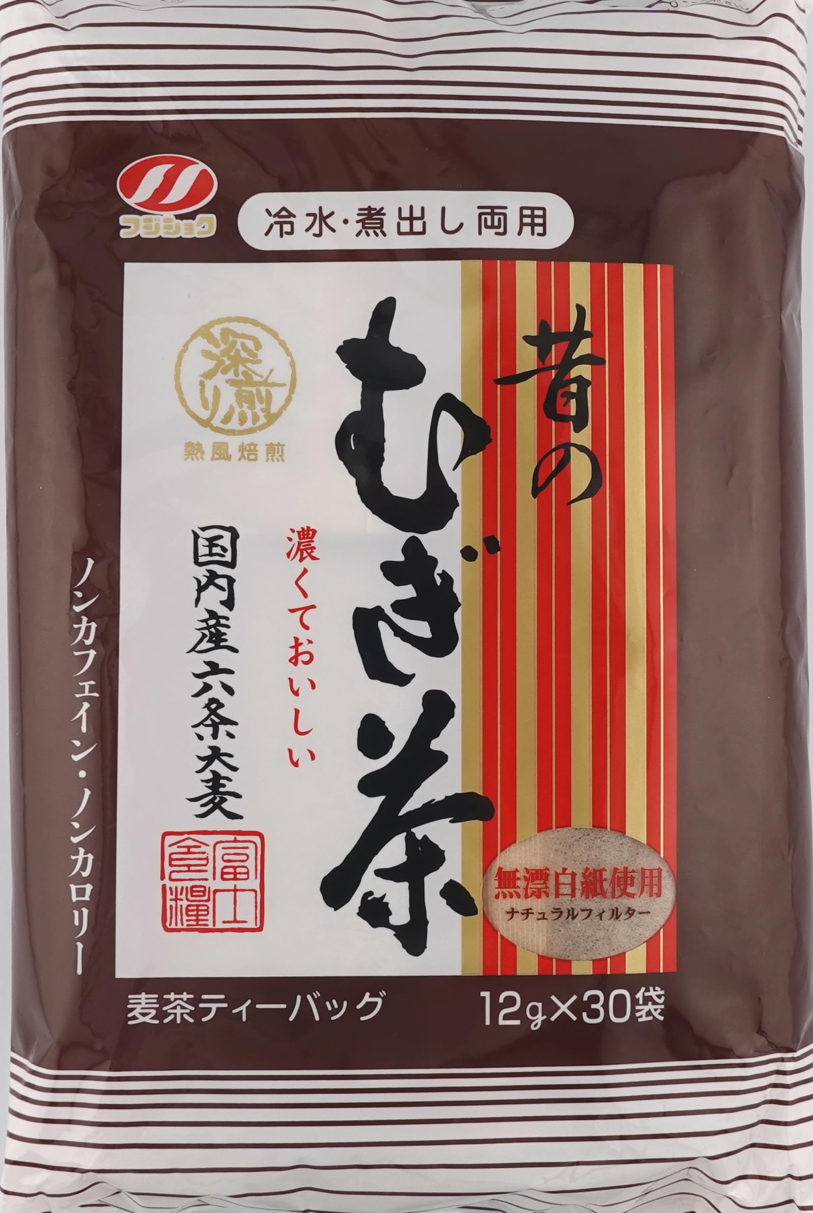 Amazon | 富士食糧 昔のむぎ茶(12g x30P)x2袋 | 富士食糧