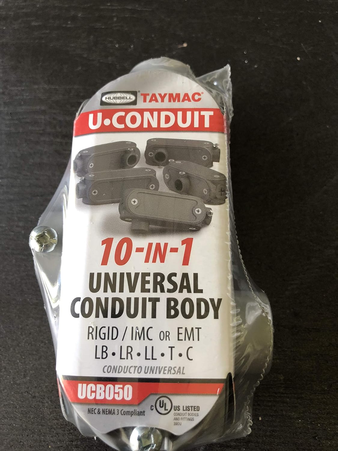 TayMac UCB050 1/2 in. Universal Conduit Body, Gray