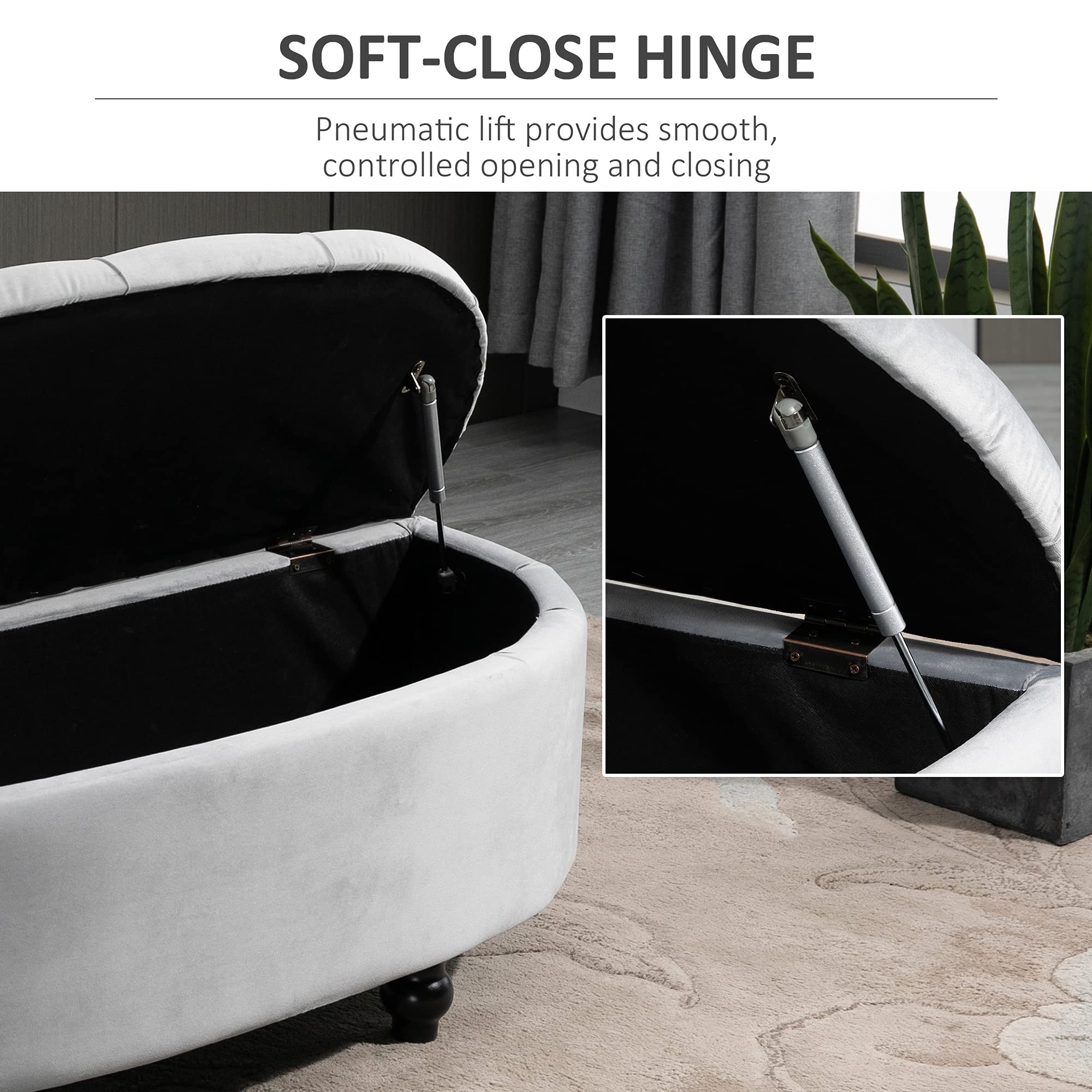 Semi Circle Bed End Bench Ottoman with Storage – Stylish & Functional Bedroom Furniture