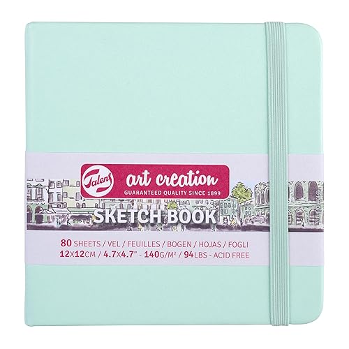 Talens Art Creations - Cuaderno de bocetos - menta fresca, 4.7 x 4.7 pulgadas