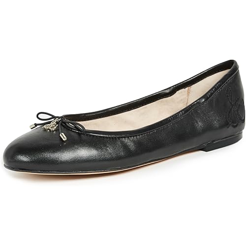 Sam Edelman Women's Felicia Ballet Flats, Black, 6.5 Medium US