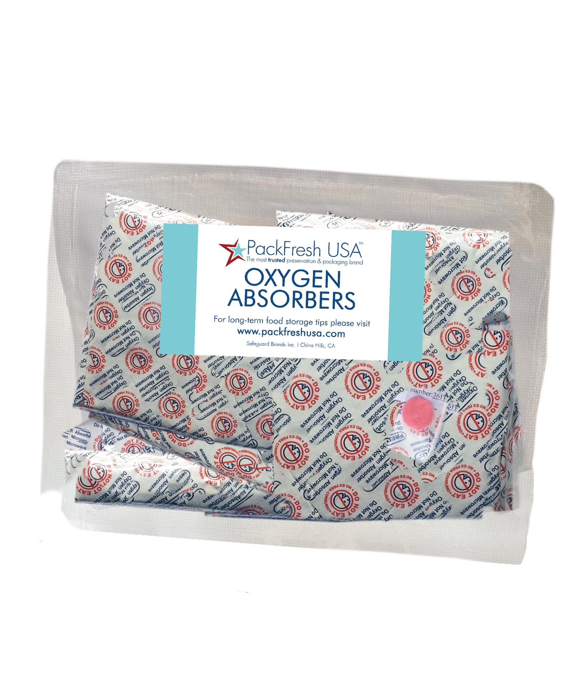PackFreshUSA: 1000cc Oxygen Absorber Packs - Food Grade - Non-Toxic - Food Preservation - Long-Term 