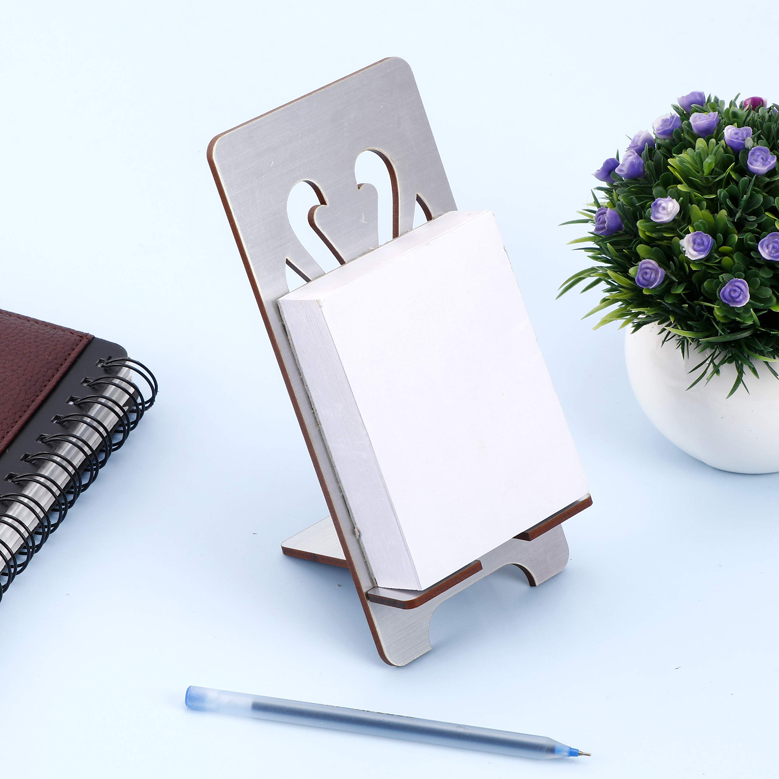DULI MDF Wooden Lasercut Portable Mobile Stand & Holder (Swan Silver) - Image 3 thumbnail