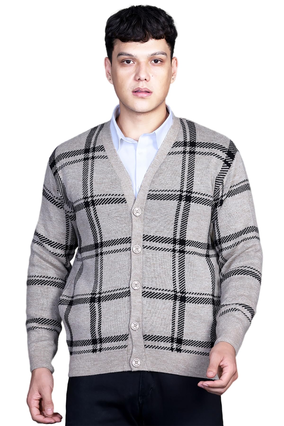 godfrey V Neck Cardigans for Men - Full Sleeve Woolen Sweater for Man Winter Wear-picture-30