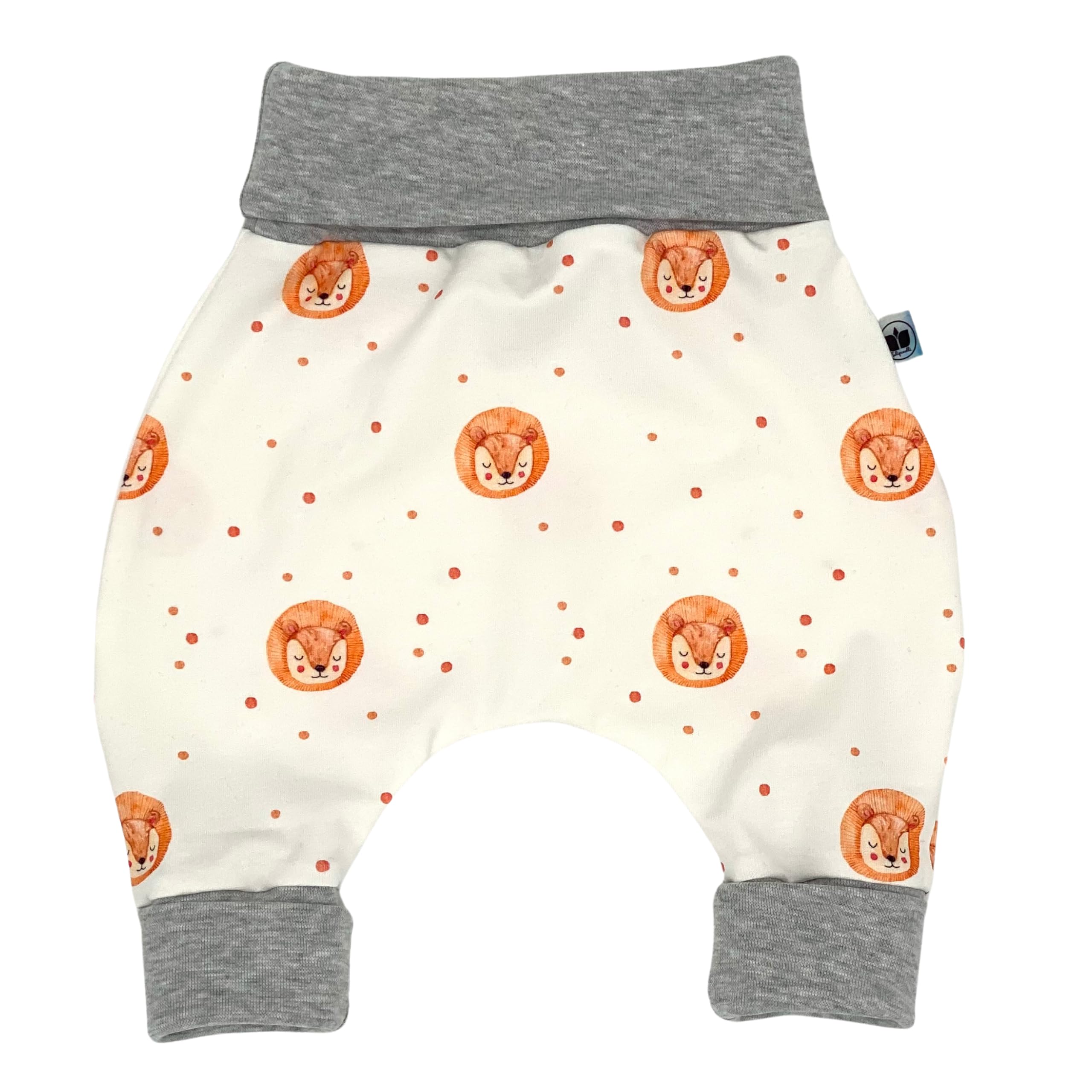 Tulipanelli Baby Pumphose Babyhose - Handgefertigte Mitwachshose aus Baumwoll-Jersey - Größen 50-74 | 68-86 | 92-104 - Breiter Bund