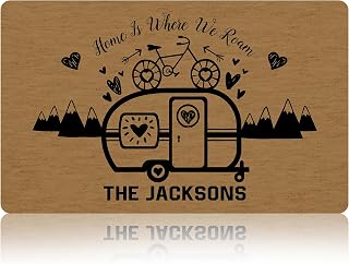 Custom Camper Doormat Personalized Camper Door Mat Camper Must Haves Welcome Matt Outdoor Campsite Doormat Custom Camping Rugs Outdoor RV Carpet Outdoor