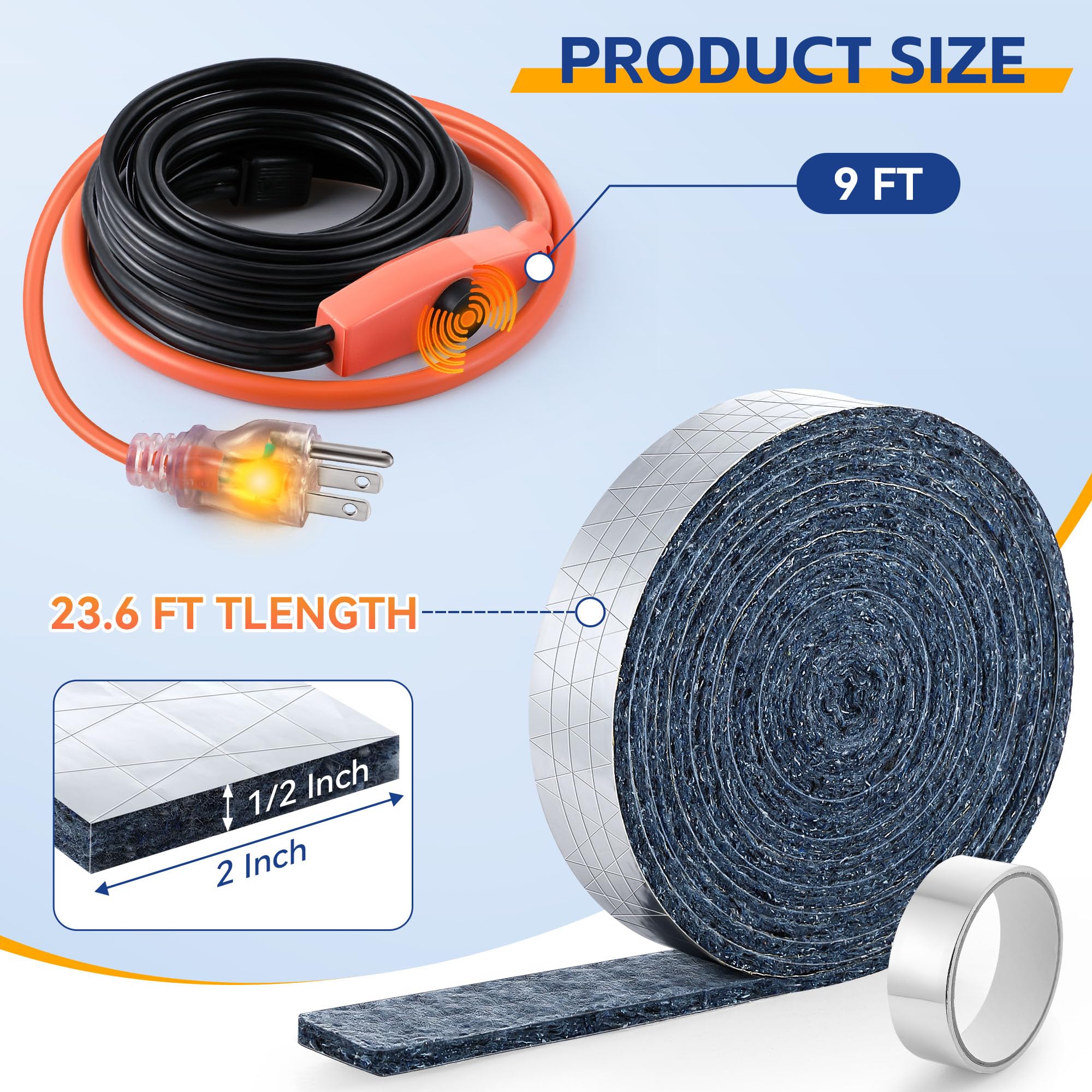 15-50mm Waterproof Flexible Silicone Heater Cable – Frost Protection For Pipes & Tubes 12 thumbnail image
