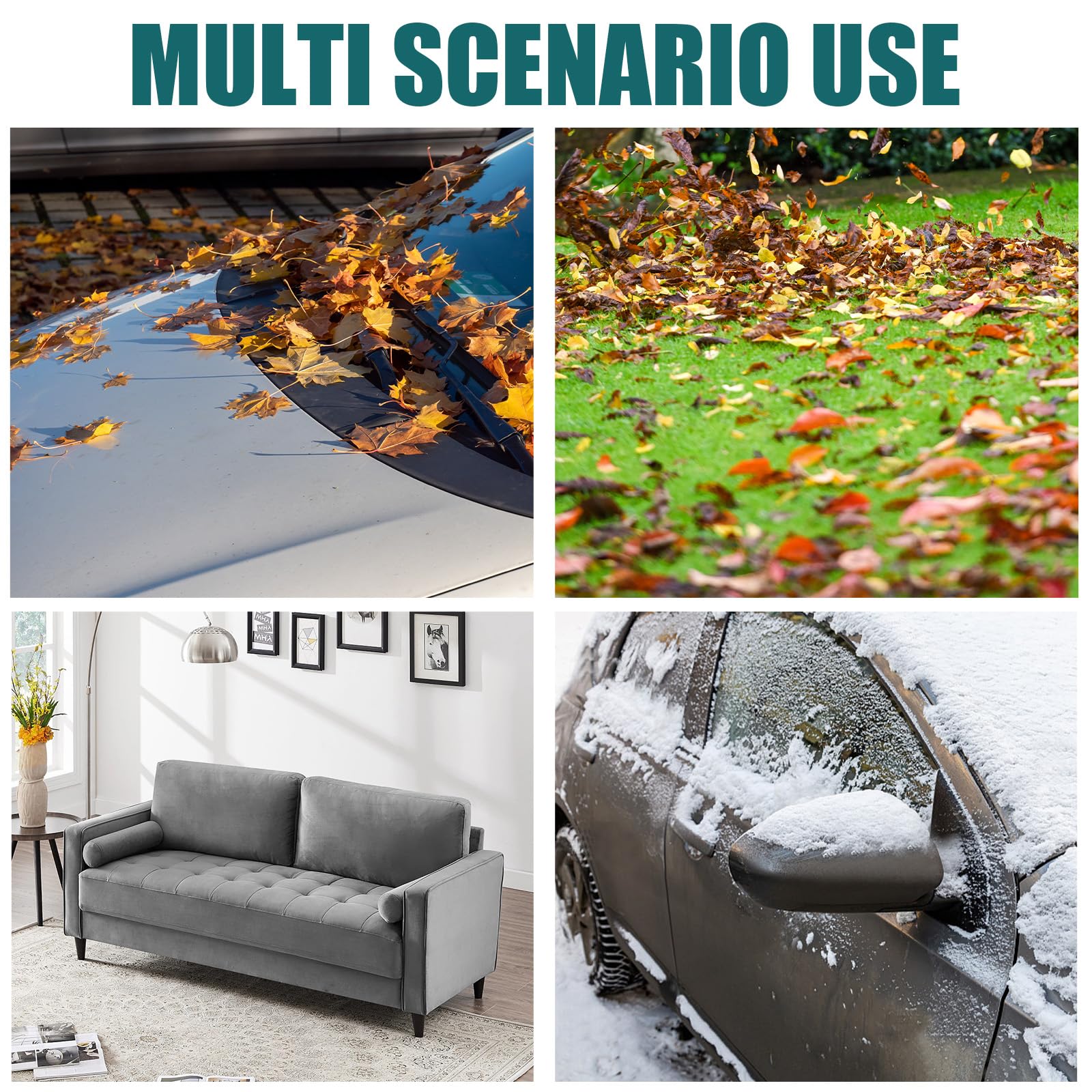 Soplador Inalámbrico 18V 5.5Ah, Soplador de Hojas a Batería con Motor Potente, Mango Antideslizante, Diseño Ergonómico, para Jardín Terraza Nieve Polvo