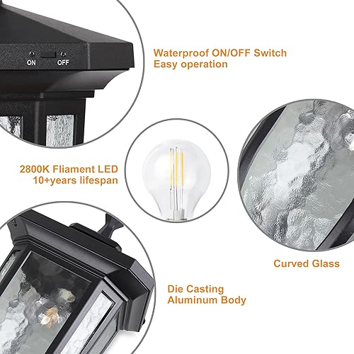 Vista 15 de KMC KMC IGHTING ST4322Q - Lámpara solar para poste de 120 lúmenes, aluminio fundido a presión, color negro con base de ajuste de 3 pulgadas, montaje