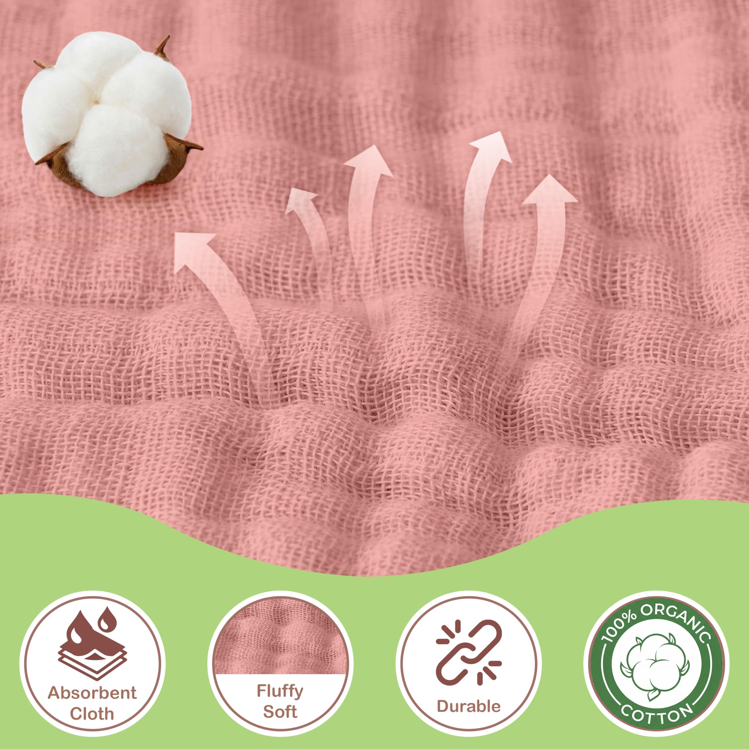 Juego de 2 toallas orgánicas con capucha para bebé