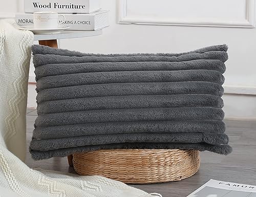 Miniatura 3 de PANOD Fundas de almohada lumbar decorativas de piel sintética de 14 x 26 pulgadas, fundas de almohada lumbares largas y bohemias para sofá, cama,