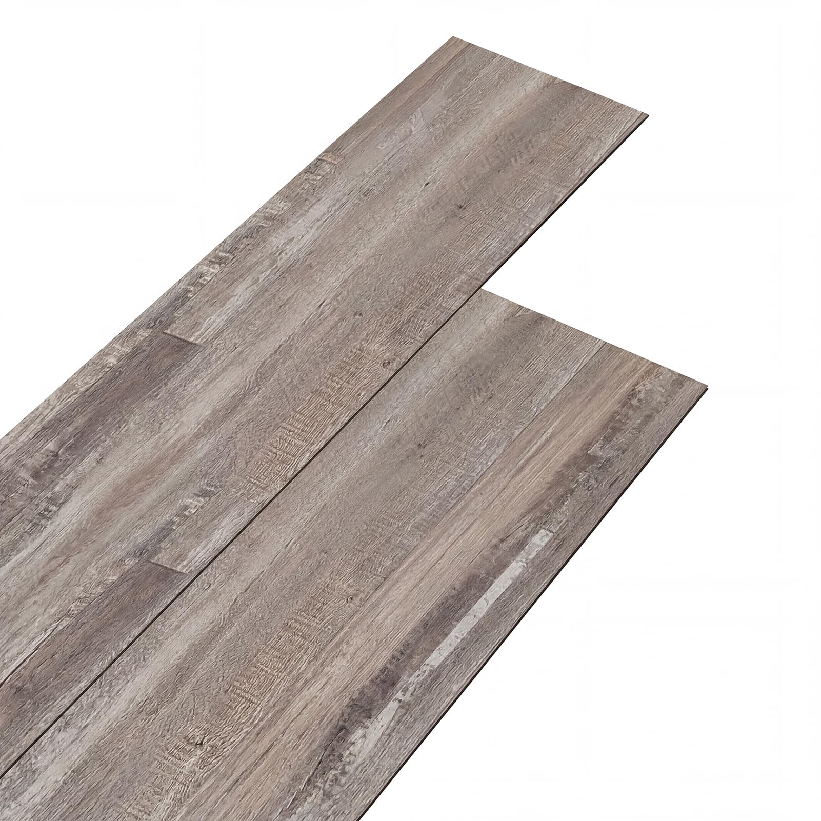 INMOZATA Self dhesive Floor Tile36 Planks 5m² – 2mm Thick Vinyl Floor Tiles Wood Effect Peel and Stick,Grey Brown Oak,Waterproof Floor Planks for Kitchen Bathroom Living Room DIY (91.5 x 15.2cm)