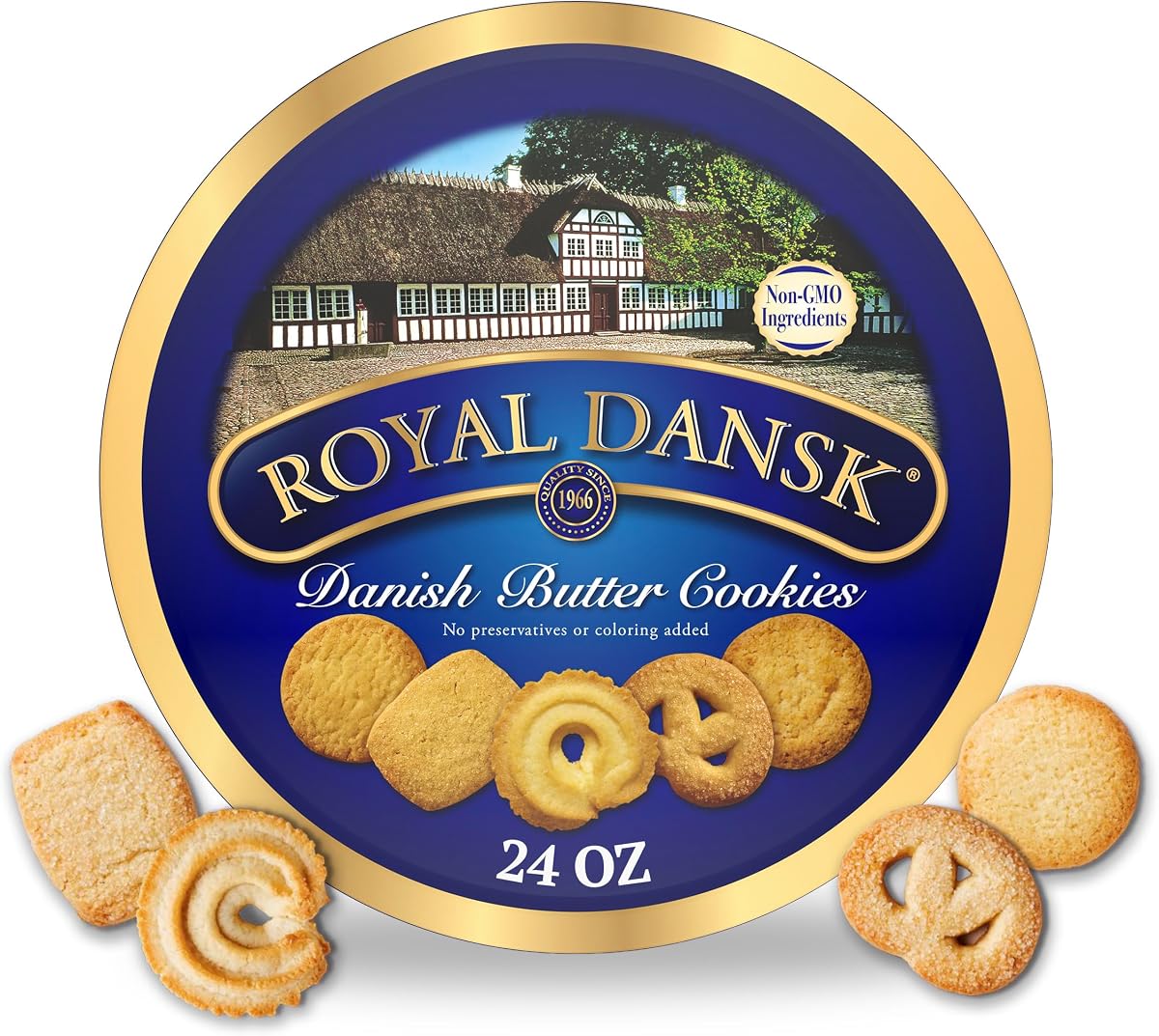 Royal Dansk Danish Butter Cookies, Premium Assorted Cookies Made with Real Butter, Great for Sharing and Hosting, 24 oz