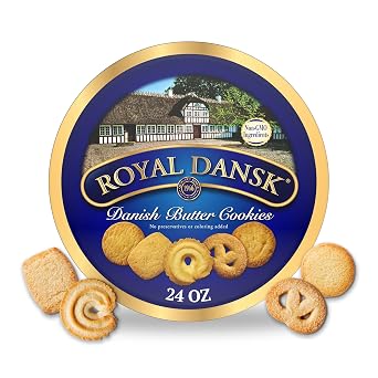Royal Dansk Danish Butter Cookies, Premium Assorted Cookies Made with Real Butter, Great for Sharing and Hosting, 24 oz