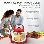 Big Boss Air Fryer, gros 16 Moins d'huile AirFryer avec Built in Timer, Air Fryers, Lave-vaisselle Coffre-fort, Friteuse a Air Chaud, Inclut 50+ Livre de recettes - rouge