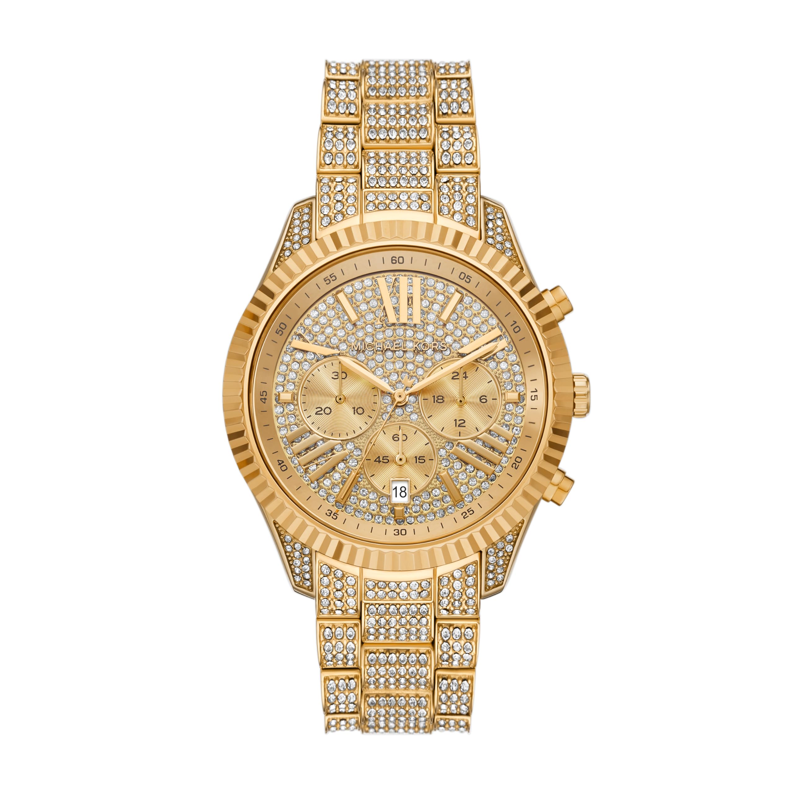 Michael Kors Women's Lexington Chronograph Gold-Tone Stainless Steel Watch (Model: MK4971)