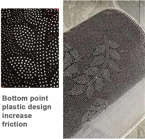 Miniatura 6 de Alfombra vintage de 6 x 8 pies, con panel de madera rústica occidental, alfombra antideslizante grande con estrellas marrones para sala de estar,