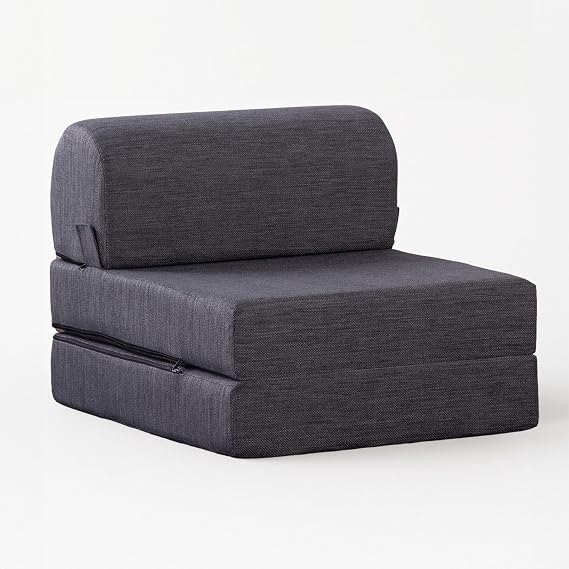 Sofa Bed Magic Linen Look Single Anthracite