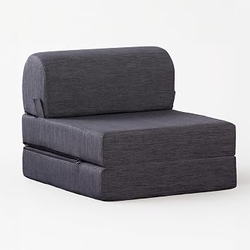 Sofa Bed Magic Linen Look Single Anthracite