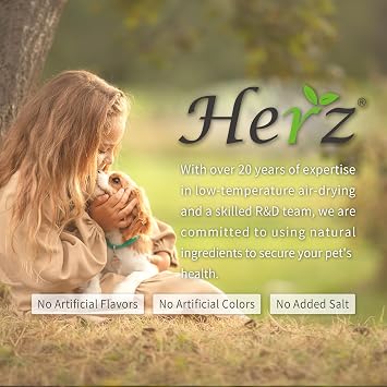 Herz Air-Dried Dog Food Bundle: Venison & Duck Liver Recipe 2.2 lb, + Turkey Tendons Chicken Strips 3 oz | Grain-Free, High-Protein,Duo-Protein |