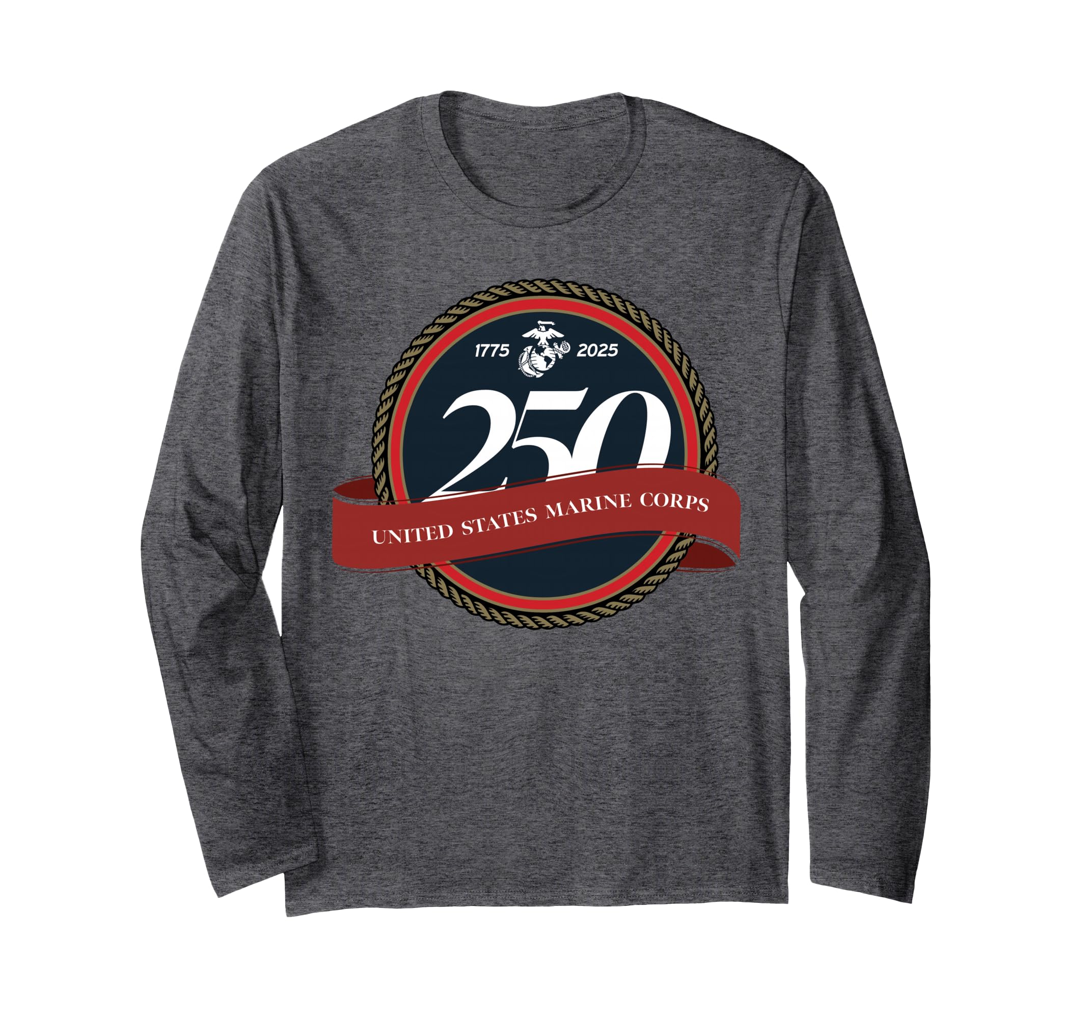 United States Marine Corps 250th Birthday Seal Long Sleeve T-Shirt