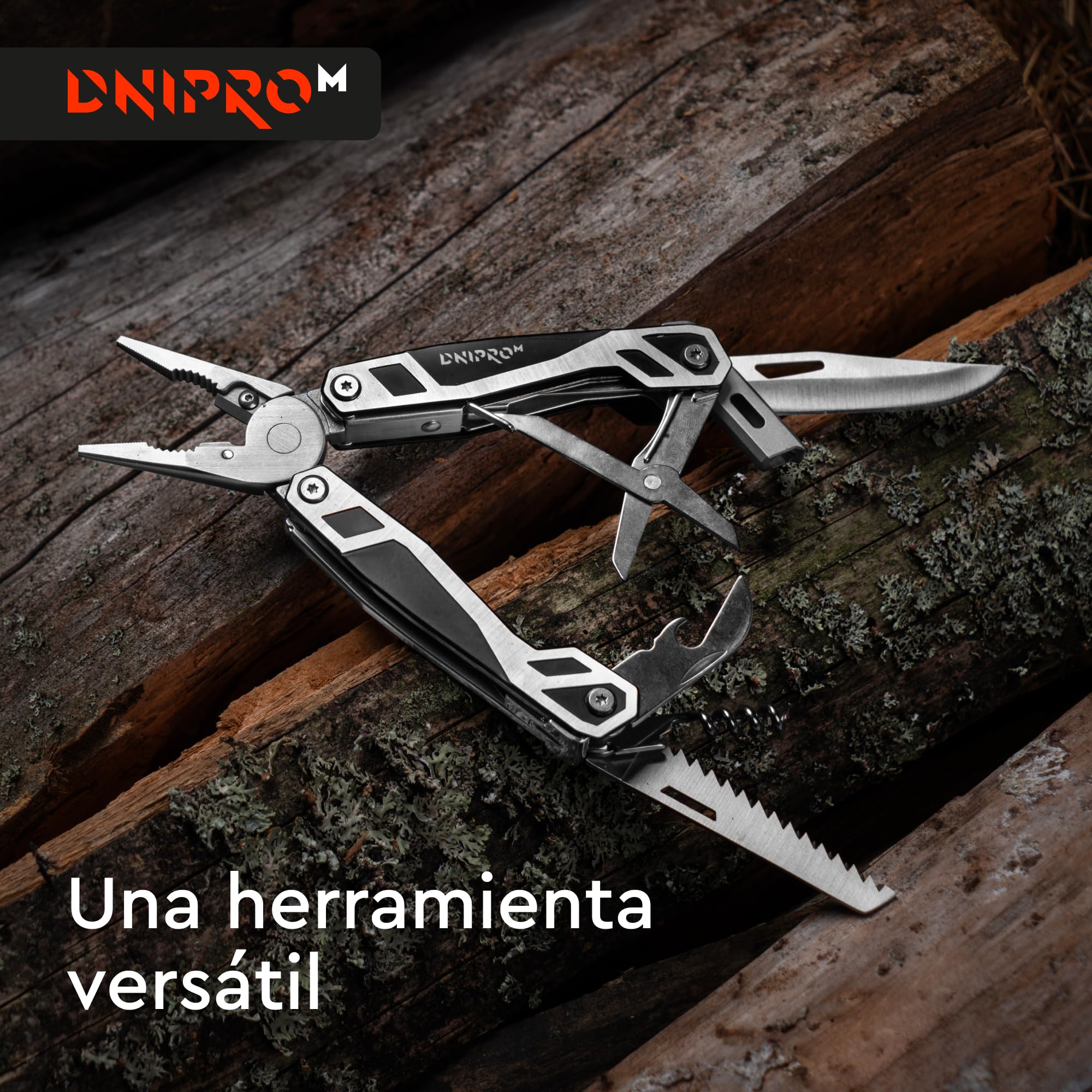 Multiherramienta Dnipro-M de Alicates 17 en 1, en Acero Inoxidable 420