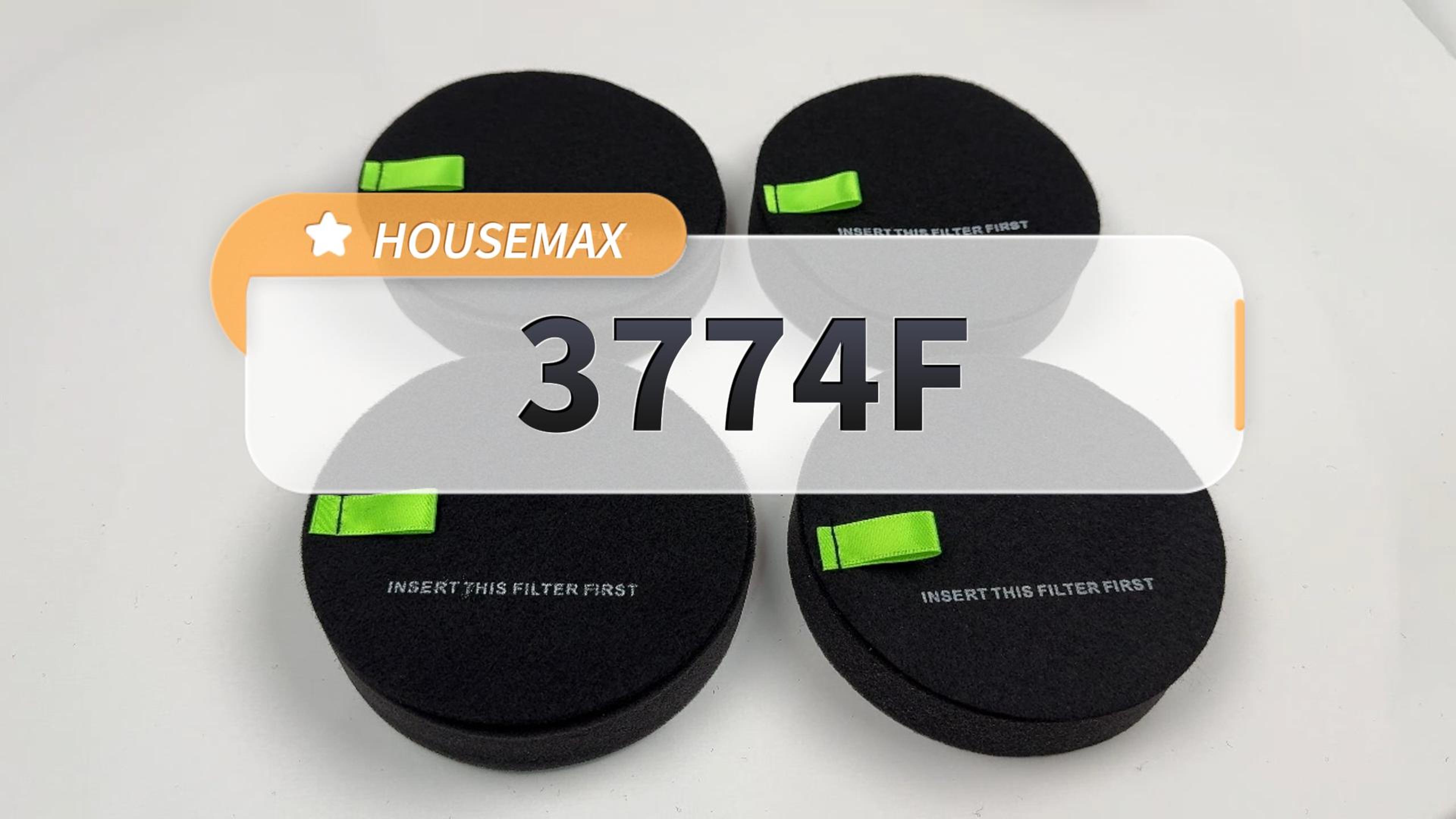 Image of HOUSEMAX 4 Pack 3774F Filters Replacement Compatible with Bissell 3774F 39883 3418 3415 3402 3404 3774 3774G 3775 3409 Pet Hair Eraser & PowerLifte Upright Vacuums, Replace Parts 1635630 & 1635629