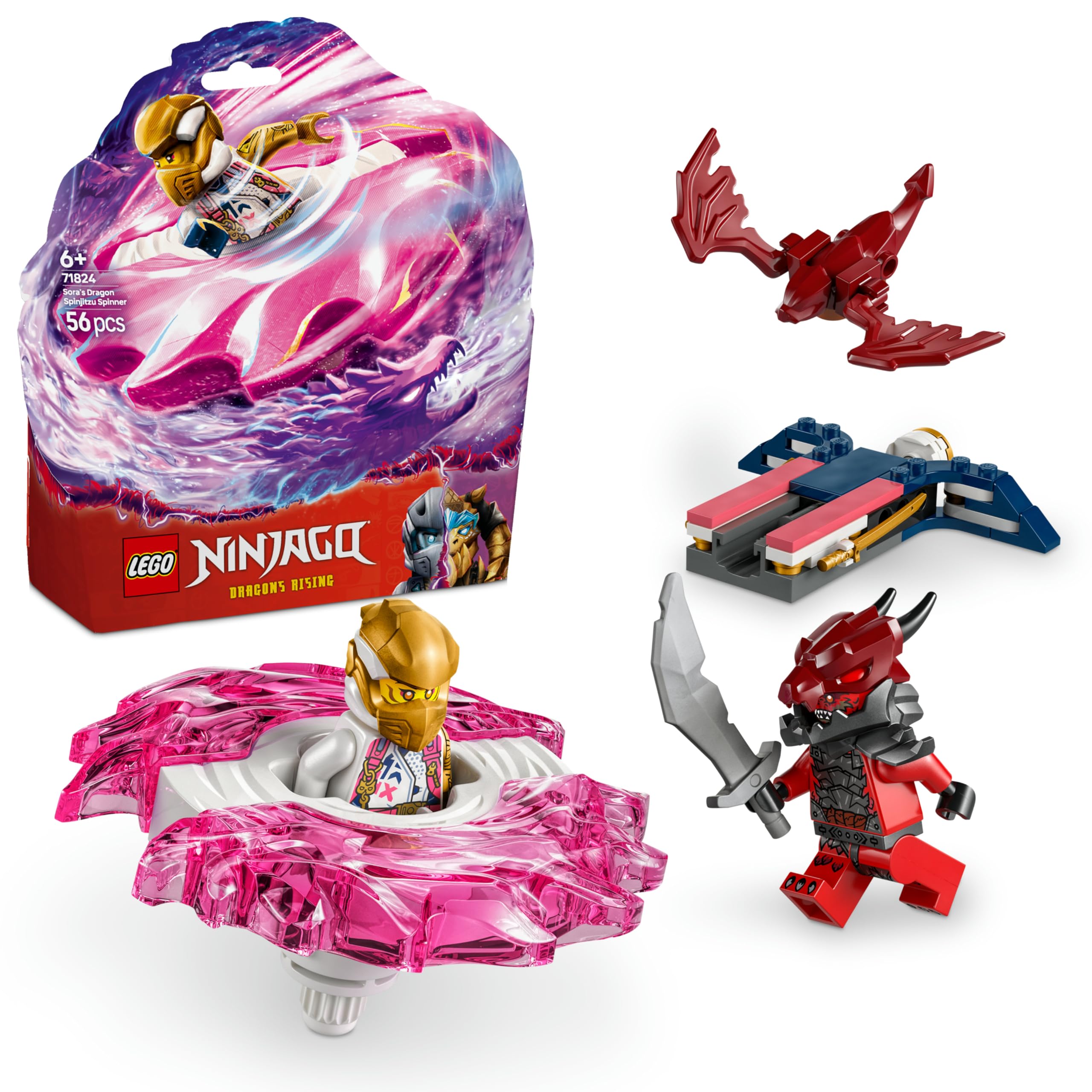 LEGO NINJAGO Sora'nın Ejderha Spinjitzu Topacı 71824-6 Yaş ve