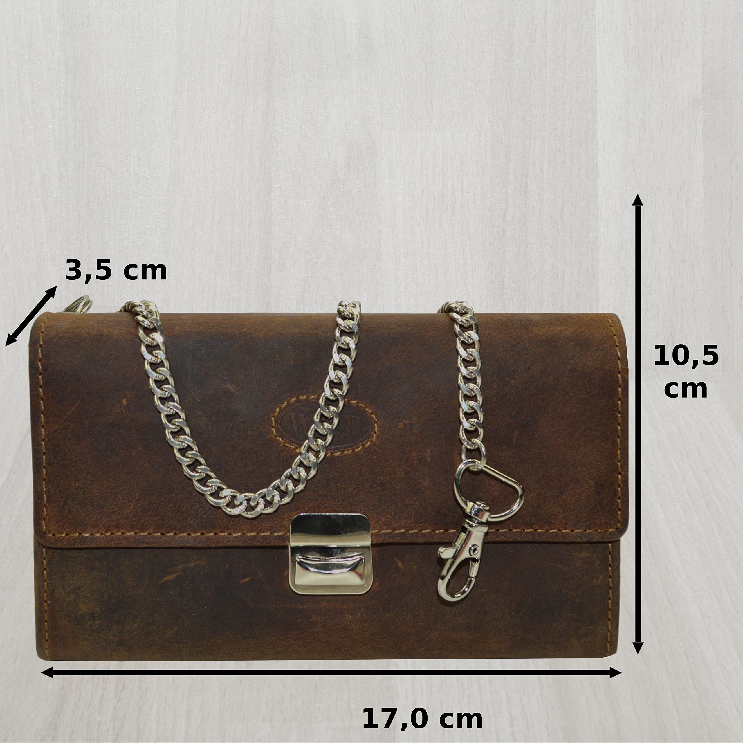 flevado Gastronomie Unisex Kellnerset Echt Leder Muster Stufenverschluss Gastronomie (braun)