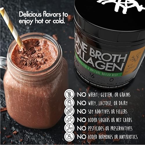 Miniatura 6 de PaleoPro - Colágeno de caldo de huesos con raíz de cúrcuma (vainilla azteca), colágeno de carne alimentada con pasto y pasturada, sin gluten, sin