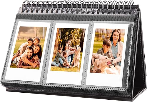 Mini álbum de fotos para cámara Fujifilm Instax Mini, álbum de fotos de 96 bolsillos para Polaroid, álbum de pantalla de escritorio de cuero para