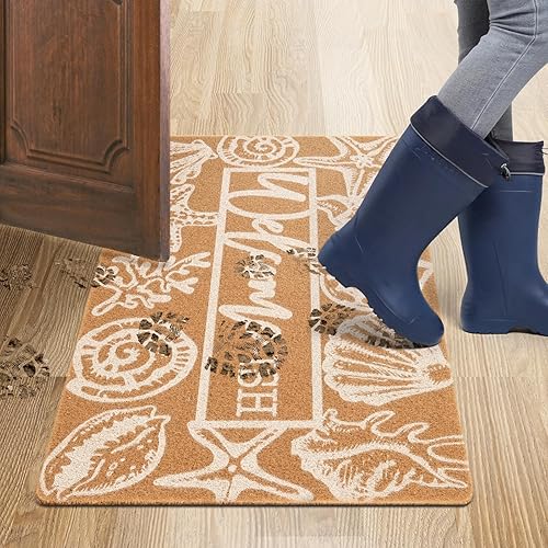 Miniatura 13 de Asrug Hello - Tapete de puerta de girasol para puerta delantera, de 17 x 30 pulgadas, tapete para entrada interior y exterior, tapete floral