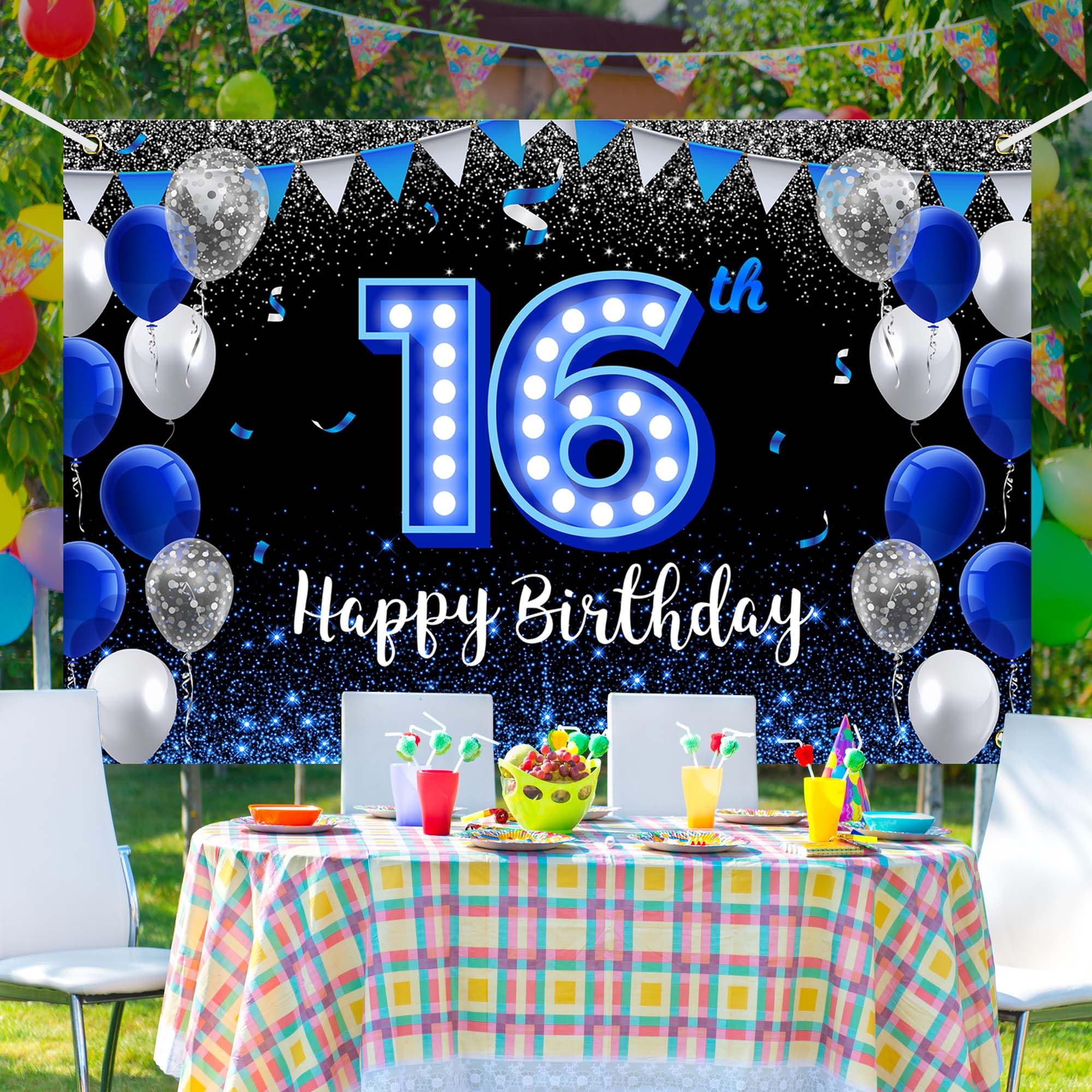 Cartel De Cumpleaños Número 40 De Poliéster 180x200 Cm | Meses Sin Interés