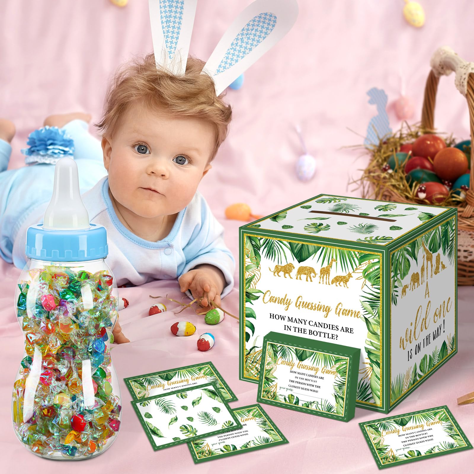 Gender Reveal Games Glenmal 52 Pcs Baby Shower Games Gift Sets