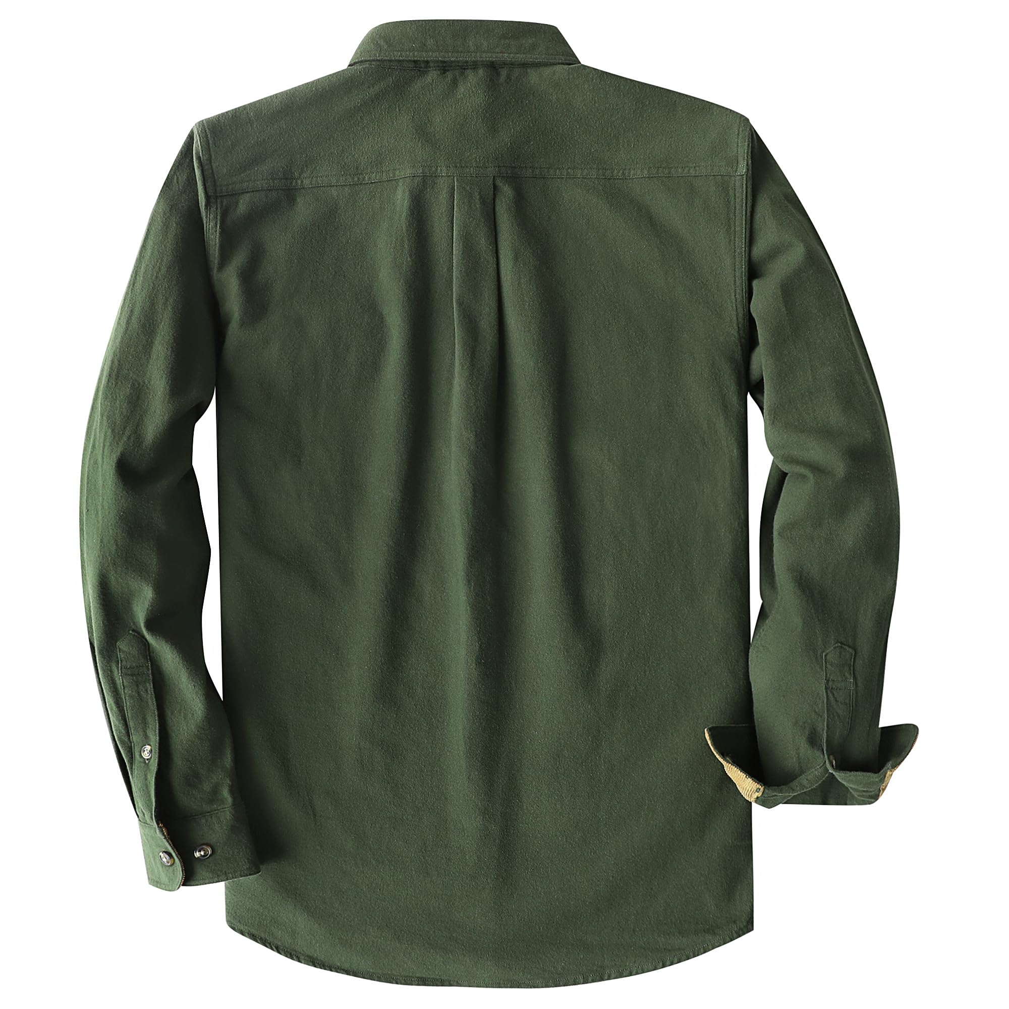 Dubinik® Camicia Flanella Uomo Quadri Camice in Flanella Uomo Regular Fit Casual Cotone Manica Lunga Bottoni Shirt in Pile