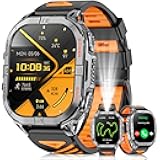 Military Smart Watch for Men Built-in GPS with LED Flashlight Compass, 2.13