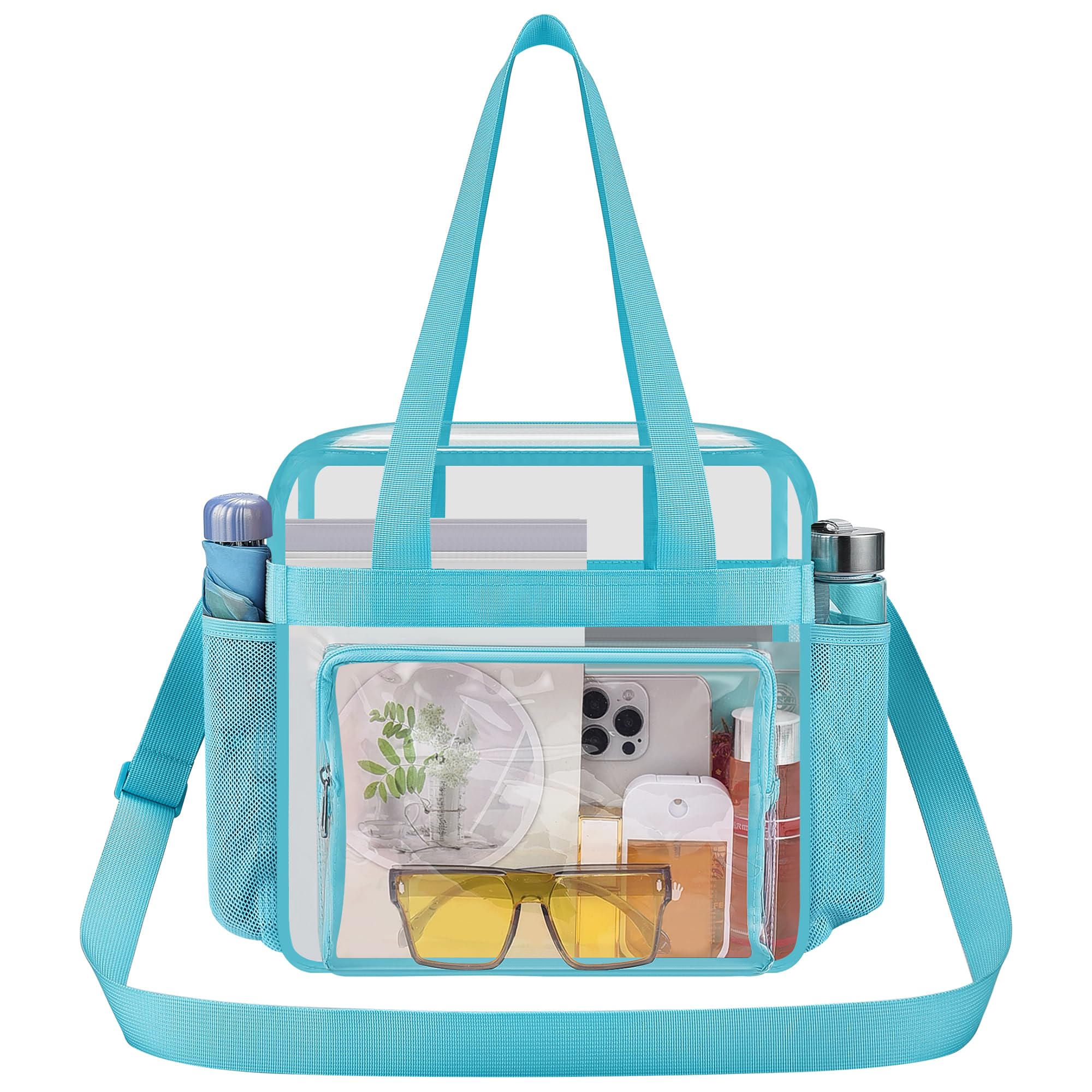 Oraben Clear Tote Bag Clear Bag Stadium Approved 12x6x12 Stadium Bag for Work, Sports Games,Gym