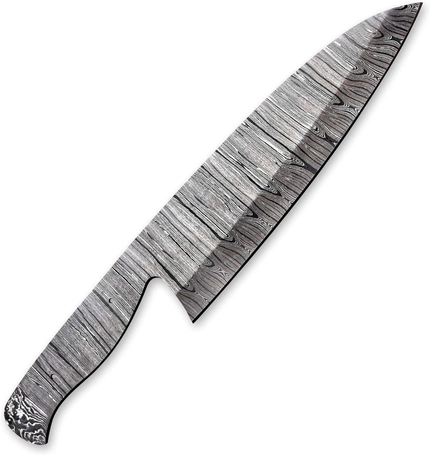 Custom Hand Forged Damascus Steel Blank Blade Chef Knife - Kitchen Knife Billet Bar Handmade Knife Making Supply Knife Kit Chef Blade