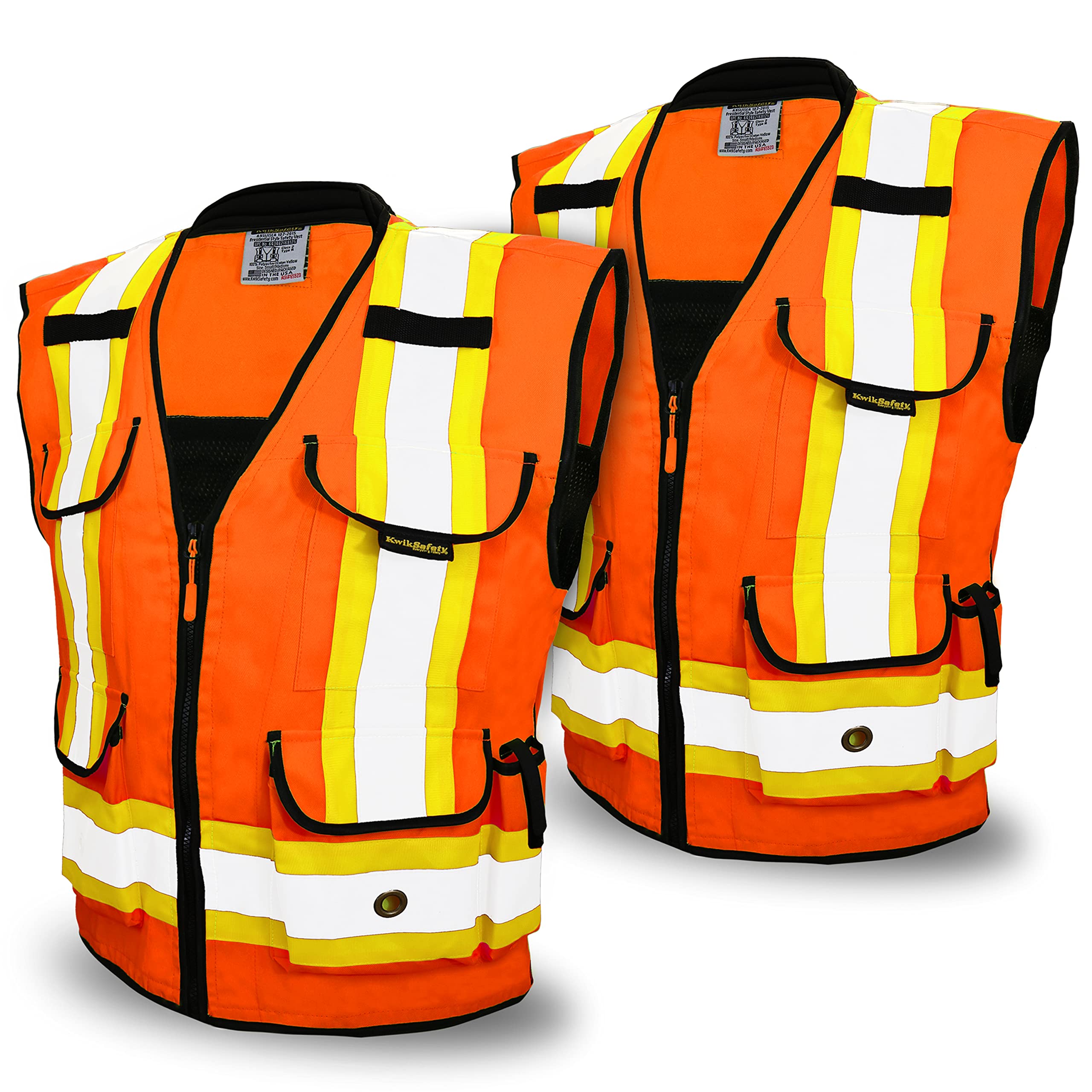 KwikSafety - Charlotte, NC - GODFATHER Safety Vest [CUSHIONED COLLAR + TABLET POCKET] ANSI OSHA