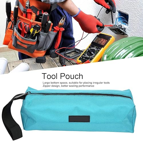 Miniatura 5 de Bolsa de herramientas impermeable espesada, Caja de herramientas para electricista, Bolsa de lona con diseño de cremallera, Pequeño 1680D Oxford