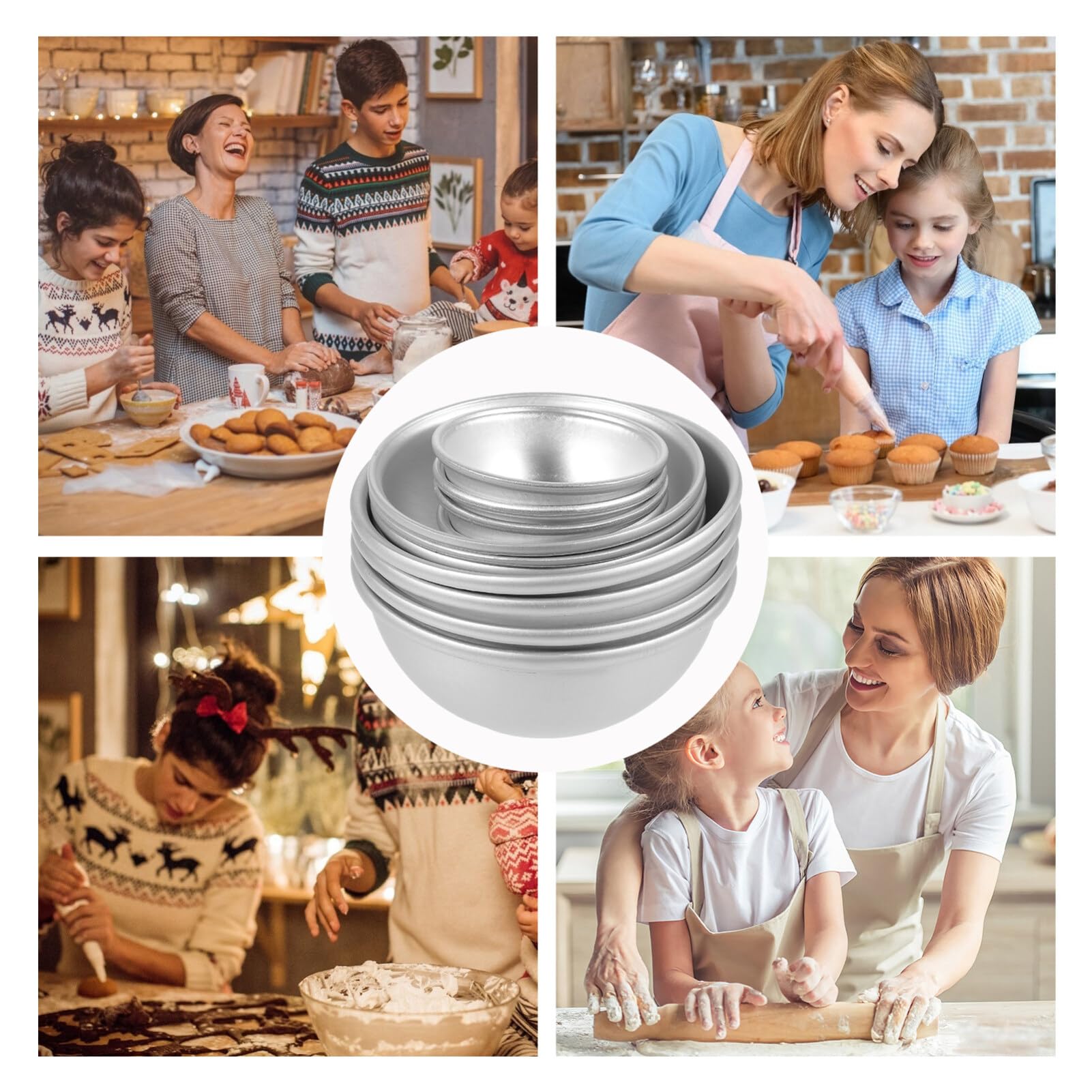 Moule Demi-sphère en Alliage D’aluminium 12 Pièces